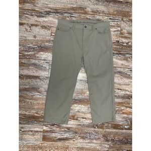 Mens Prana Slim Fit Flat Front Pants Gray Size 38 Golf Hiking Stretch Flex